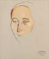 Esquisse du visage de Nadia Leger